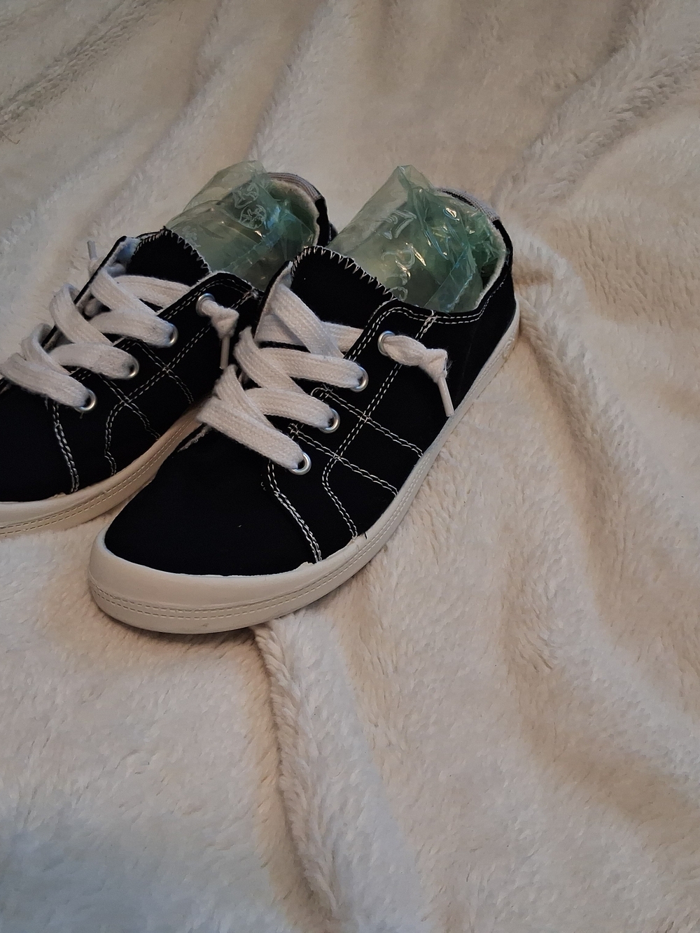 Jellypop Black Casual Flats with White Accents